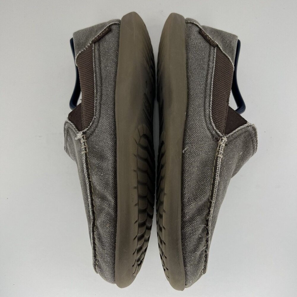 Crocs Santa Cruz Loafers Men's Size 9 Slip-On Canvas Khaki Shoes 202056 - Picture 7 of 9